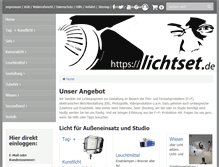 Tablet Screenshot of lichtset.de